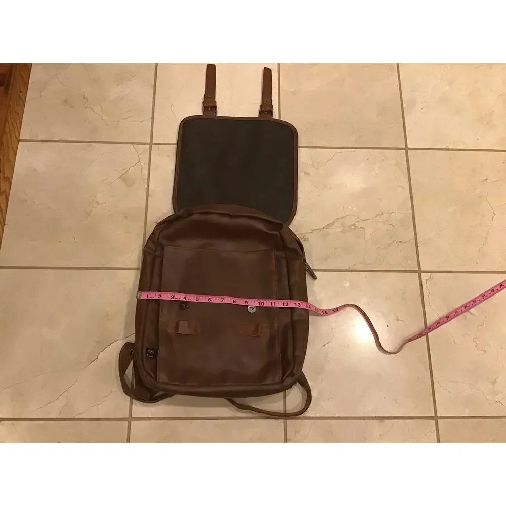 Vegan Leather Bag/Backpack With Adjustable Strap Laptop Compartment College